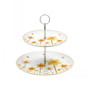 CAKE STAND SPRING DAFFODILS